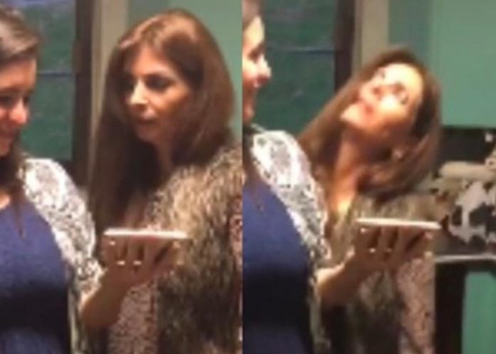 La futura abuela se desvaneció de la impresión