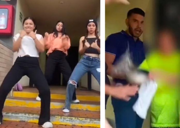 Mujer avienta agua a chicas que hacían TikTok