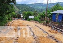 Obras de mejoramiento vial en La Concordia, Jinotega