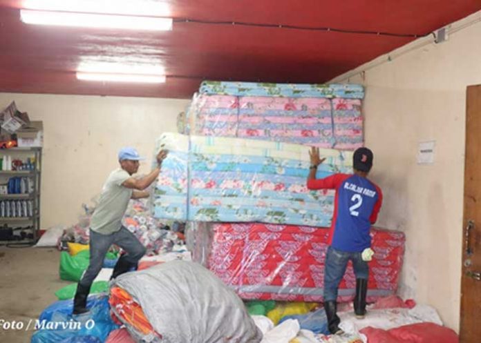 SINAPRED hace envío de colchonetas al municipio El Rama ante fenómeno meteorológico