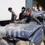 Queda prensado luego de impactar contra un camión en Ocotal Fuerte choque de vehículo en un barrio de Ocotal