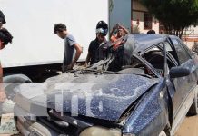 Queda prensado luego de impactar contra un camión en Ocotal Fuerte choque de vehículo en un barrio de Ocotal