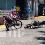 Choque de motos deja dos lesionados en la Isla de Ometepe Choque de motos en la Isla de Ometepe