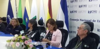 Conferencia de prensa del CNU en Nicaragua