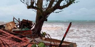 Imágenes del paso de Julia por Corn Island