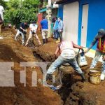 Obra de drenaje sanitario en el barrio de Managua, Vista del Xolotlán