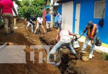 Transforman el barrio Vista al Xolotlán, Managua, con instalación de aguas negras Obra de drenaje sanitario en el barrio de Managua, Vista del Xolotlán