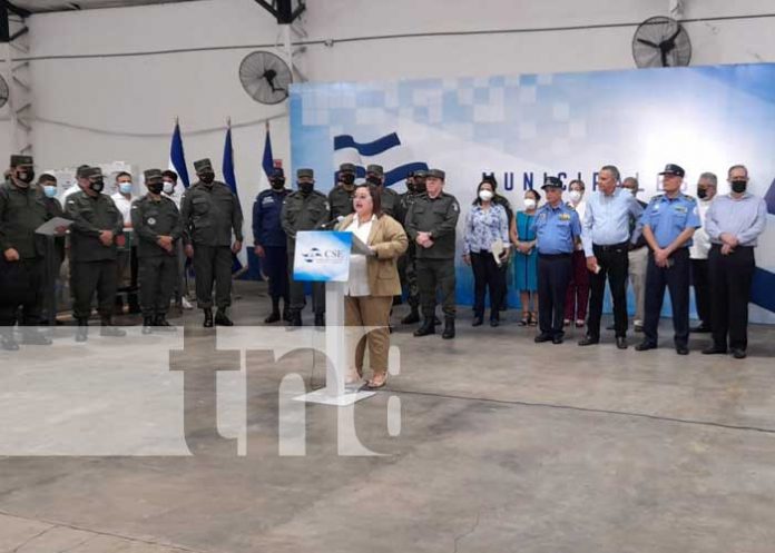 Acto por la salida de material electoral a JRV en Nicaragua