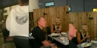 Descubre a su esposo infiel cenando con la "otra"