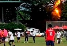 ¡Impresionante! En pleno partido un rayo golpea a un árbitro en Filipinas