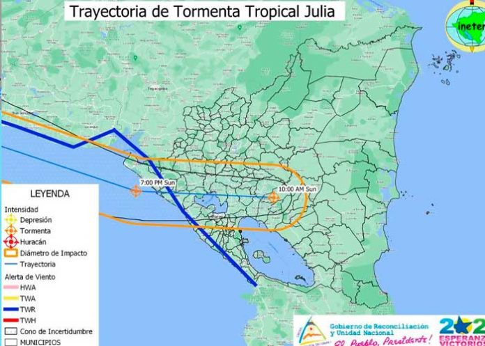 julia-torm-2 Este domingo ya Julia es tormenta tropical en su paso por Nicaragua
