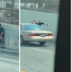 Video: ¿Está loca? Discute con su marido y de enojo se tira a los carros Mujer se arroja a los carros en una pelea con su marido