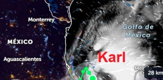 Alerta la tormenta Karl comienza a fortalecerse mientras avanza a México