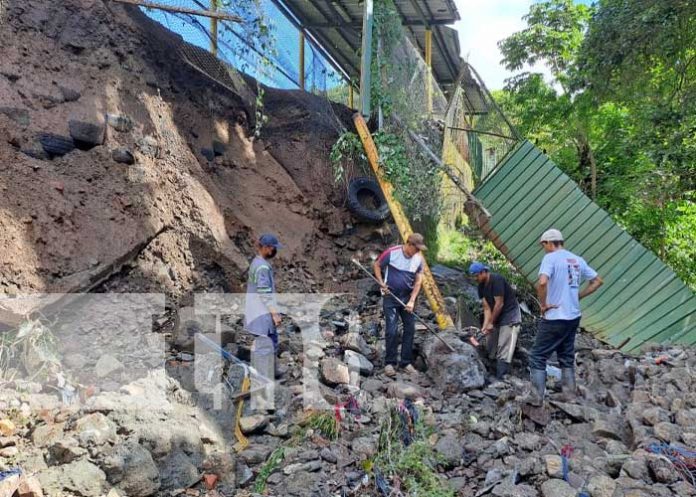 Muro perimetral del estadio municipal de Boaco sufre daños
