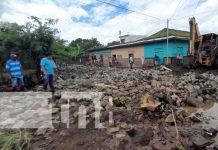 Trabajo contrarreloj para resolver afectaciones por lluvias en Nandaime Atención a las afectaciones por las lluvias en Nandaime
