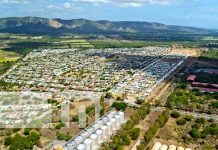 Co-Presidenta de Nicaragua, Rosario Murillo: «Desde la paz, fortaleciendo la lucha contra la pobreza» Panorama de la ciudad de Managua, Nicaragua