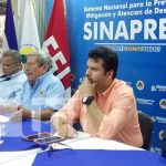 Conferencia de prensa del SINAPRED en Nicaragua