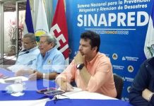 Planes preventivos en marcha en Nicaragua por la tormenta Julia Conferencia de prensa del SINAPRED en Nicaragua