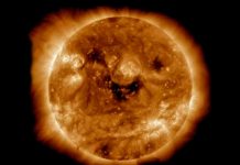 La NASA capta una imagen de la 'sonrisa' del Sol 