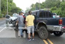 Conductor «bolo» se estrella contra camioneta en la Carretera Sur Accidente de tránsito en Carretera Sur
