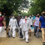 ¡A vacunarse! Brigadistas llegan al barrio Enrique Smith, Managua Jornada de vacunación en el barrio Enrique Smith