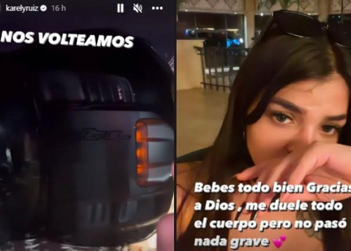 Karely Ruiz sufre accidente en la playa