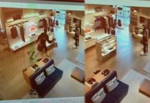 Joven se desmaya cuando huía de robar una tienda de lujo (Video) Joven se desmaya cuando huía de robar una tienda de lujo (Video)