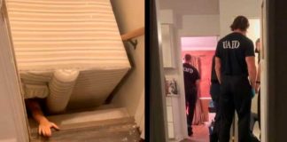Bomberos rescatan a mujer que quedó atrapada debajo de su sofá