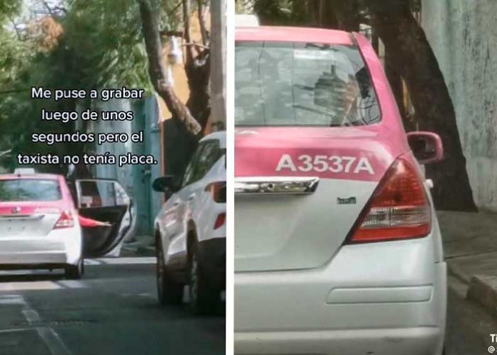 Captan a un taxi sin placa que se negaba a bajar a pasajeras