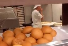 Graban a panadero lamiendo la masa antes de meterla al horno (Video) Graban a panadero lamiendo la masa antes de meterla al horno (Video)