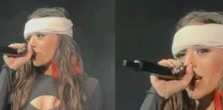 ¡Con la ceja abierta! Danna Paola sufre tremendo accidente en el escenario