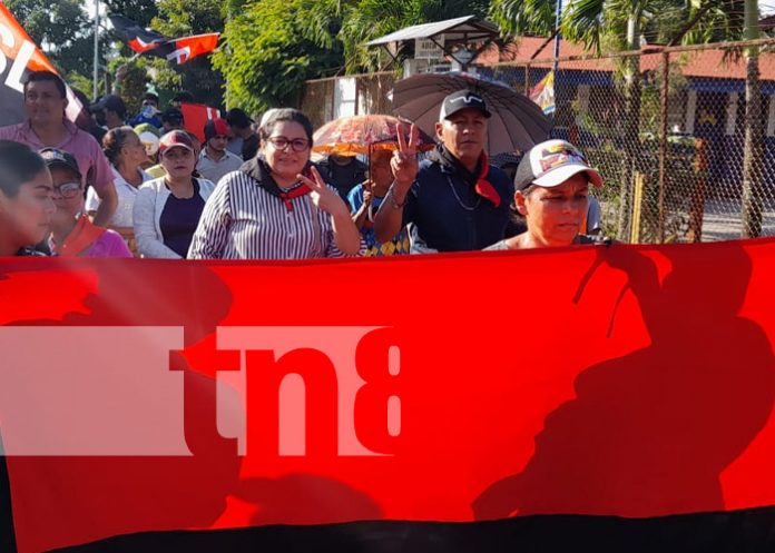 Realizan caminata en Matiguás por el triunfo del FSLN