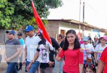 Nandaime participa en caminata por la victoria del FSLN Nandaime participa en caminata por la victoria del FSLN
