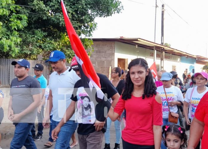 Nandaime participa en caminata por la victoria del FSLN