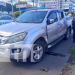 Motociclista resulta lesionado al chocar contra una camioneta en Managua Motociclista resulta lesionado al chocar contra una camioneta en Managua