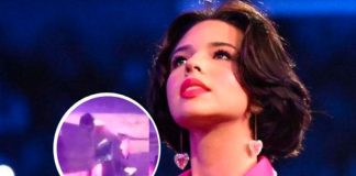 “Cómo me duele”: Ángela Aguilar se cae en pleno show en Monterrey