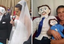 Se casó con muñeco de trapo y aseguró que le fue “infiel” Se casó con muñeco de trapo y aseguró que le fue “infiel”