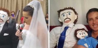 Se casó con muñeco de trapo y aseguró que le fue “infiel”