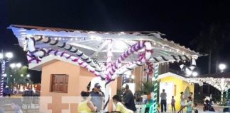 Foto: Árbol y luces navideñas engalanan el nuevo parque de Potosí en Rivas / TN8