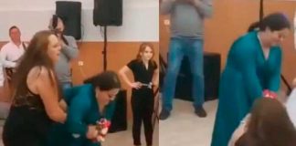 "Andan en llamaradas" Mujeres se pelean por el ramo de la novia