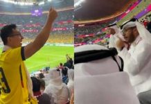 Qatar vs Ecuador: Ecuatoriano hace seña de dinero a qatarí y crea polémica Qatar vs Ecuador: Ecuatoriano hace seña de dinero a qatarí y crea polémica