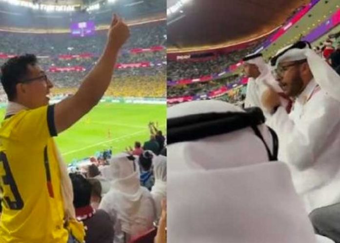 Qatar vs Ecuador: Ecuatoriano hace seña de dinero a qatarí y crea polémica
