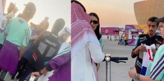 ¿Creían era LGBT? Guardias de Qatar pisotean bandera de un estado brasileño