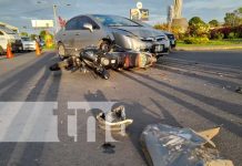 Imprudencia al volante provoca fuerte accidente en la Rotonda Cristo Rey, Managua Imprudencia al volante provoca fuerte accidente en la Rotonda Cristo Rey, Managua