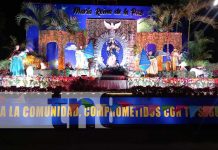 Familias recorren altares de la Virgen en la Avenida Bolívar a Chávez, Managua familias recorren altares de la Virgen en la Avenida Bolívar a Chávez, Managua