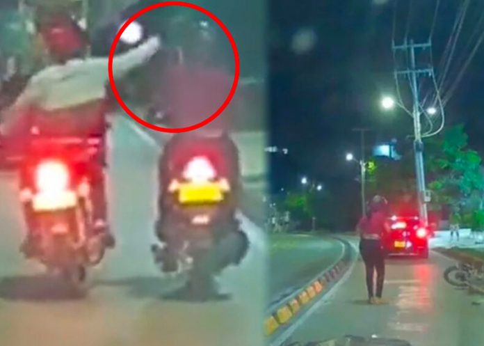 10 Mujer persiguió y atropelló a hombre que le robó