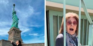 ¡Insólito! Abuelita se desmaya al ver a su nieta después de un año (Video)