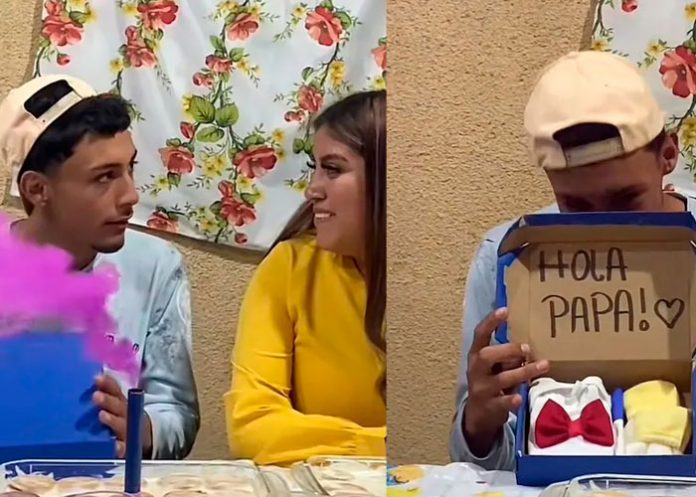 Reacción viral: En plena celebración de cumpleaños descubre que será papá