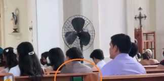 "Para todo hay tiempo" Lo exhiben viendo partido del mundial durante una misa