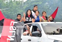 León celebra con caravanas el triunfo de la Alianza Unida Nicaragua Triunfa